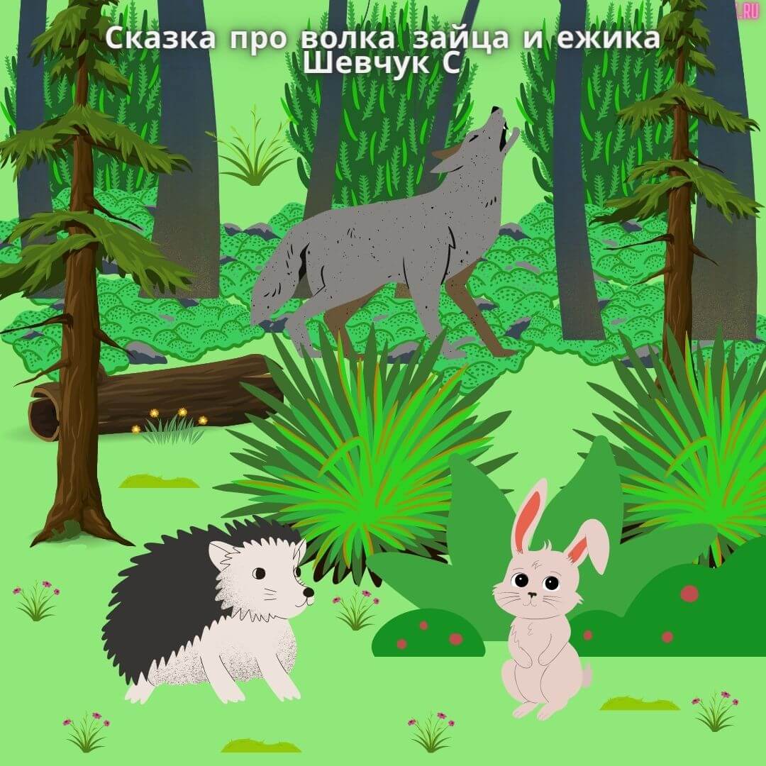 Сказка про волка, зайца и ежика 🦔 Шевчук С.