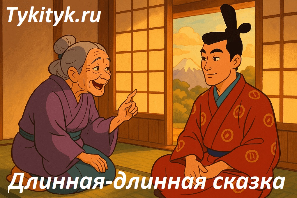 Картинка к сказке Длинная-длинная сказка японская народная