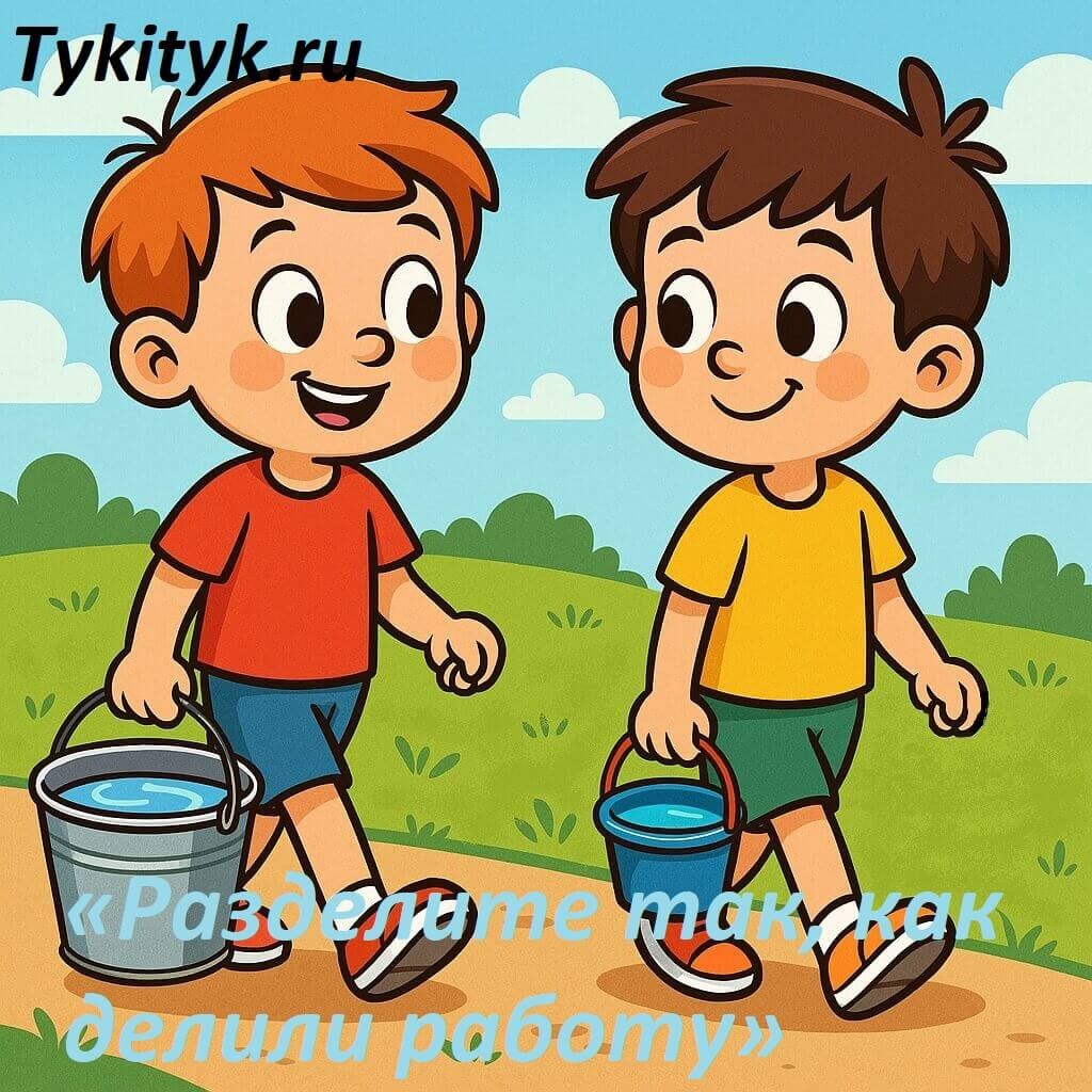 Картинка к рассказу «Разделите так, как делили работу» Осеева В.А.