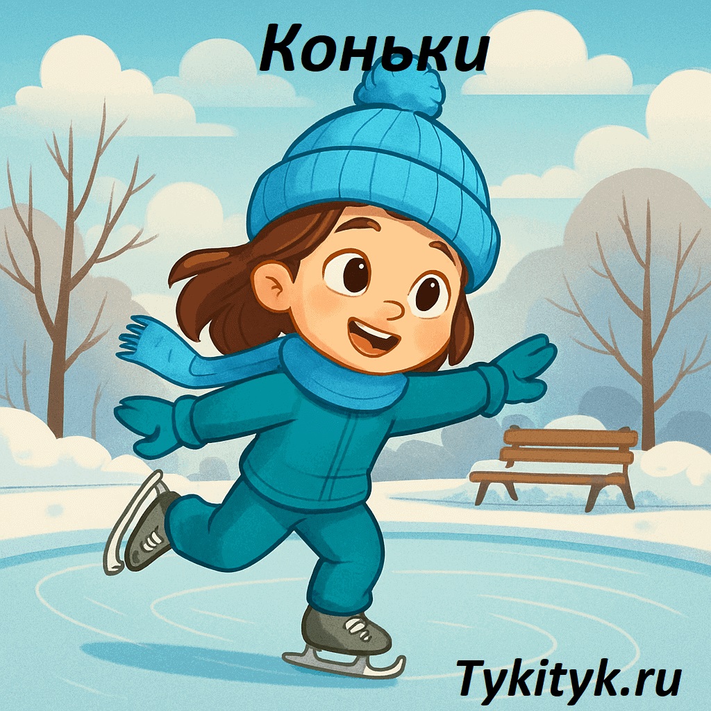 Картинка к рассказу Коньки Тайц Я.М.