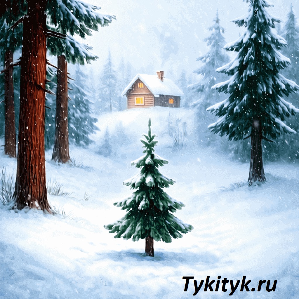Картинка к сказке «Новогодняя быль» Автор — С. В. Михалков.