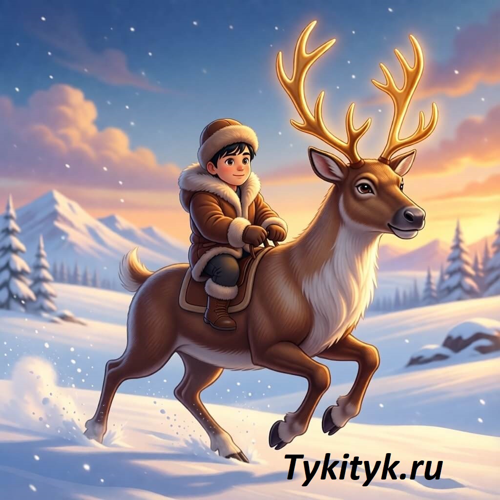 Картинка к сказке «Сампо-Лопарёнок». Автор — Сакариус Топелиус.