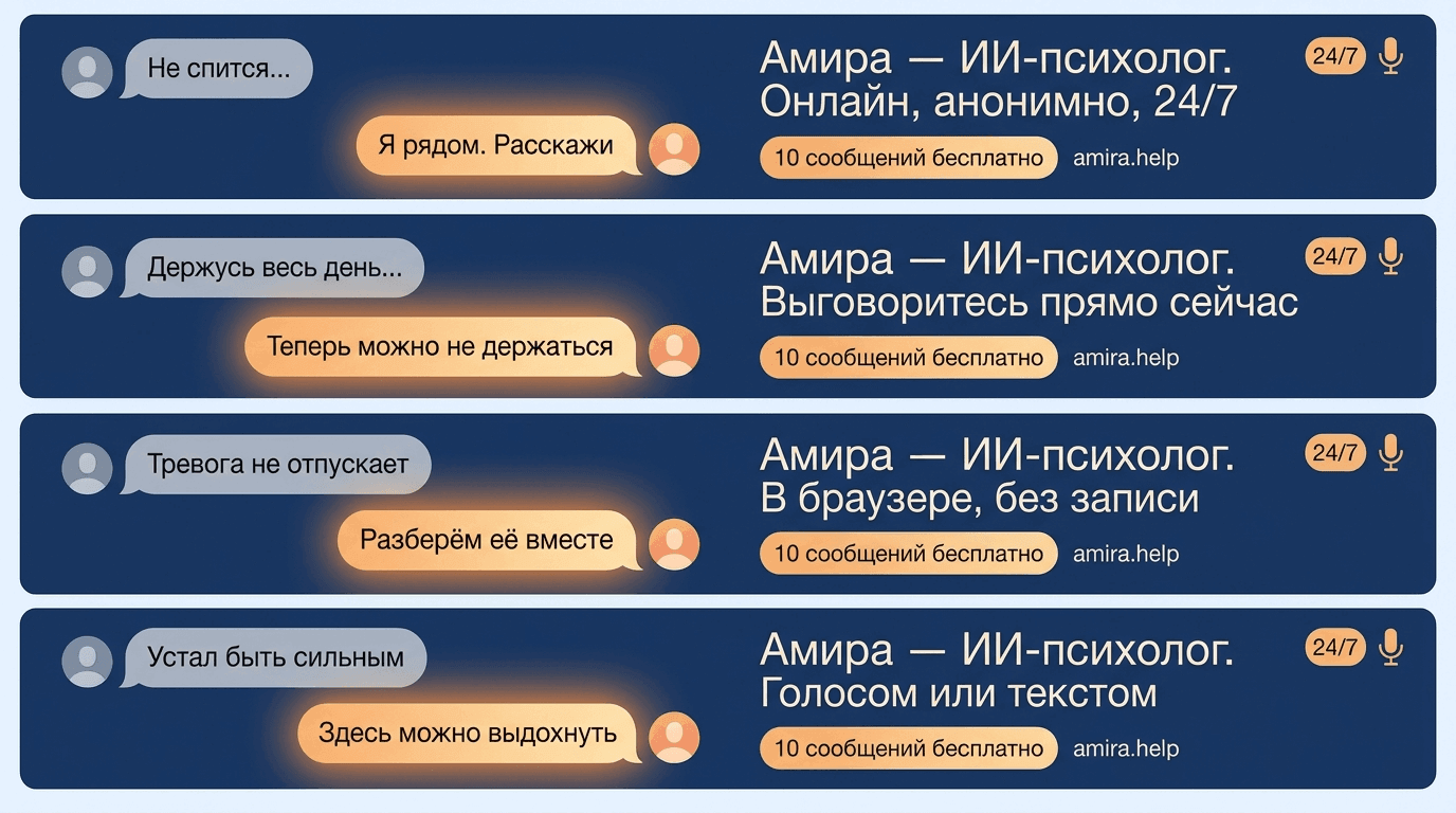 Амира — ваш ИИ-психолог